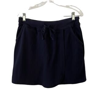 Gloria Vanderbilt  Navy Blue Knit Skort Woman Size Medium Above Knee Stretch